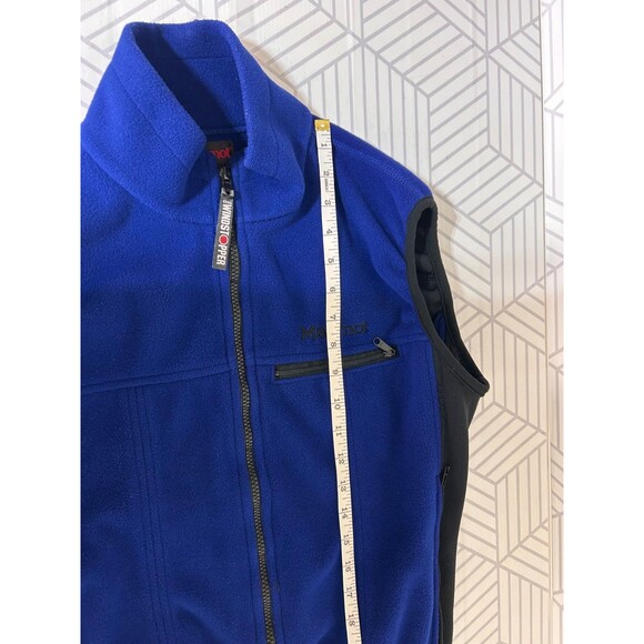 VTG 90s Men's Size Small Marmot WINDSTOPPER Fleece Vest Blue Gorecore i - Picture 6 of 11
